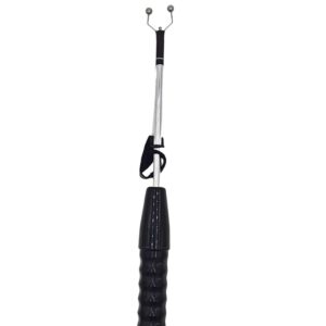 Silver balled devil horn attachment inside of a violet wand