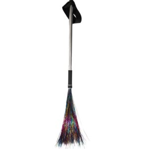 Festive Rainbow Mylar Flogger Accessory for Violet Wand w/ Strap