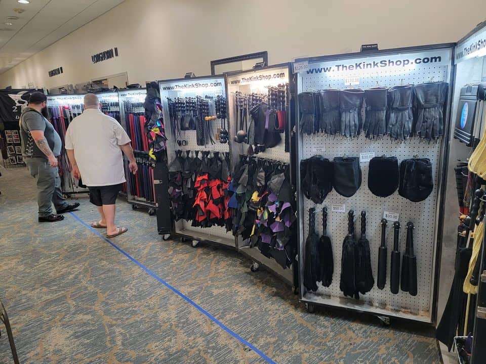 The Kink Shop booths setup at a road show