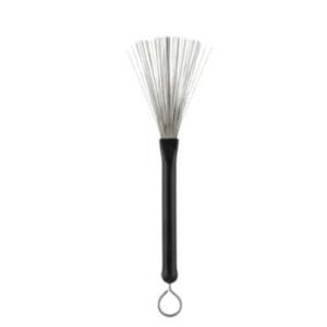Retractable conductive drum brush shown fully extended against a white background.